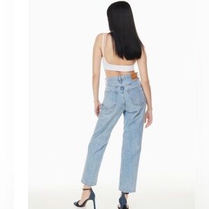 Aritzia Denim forum joni high rise loose jeans light blue size 25